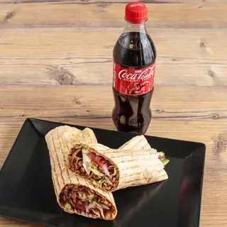 PILEĆI KEBAB XXL TORTILJA (180 grama mesa) + piće 0,5