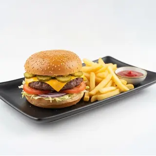 Hamburger XL + Pomfrit