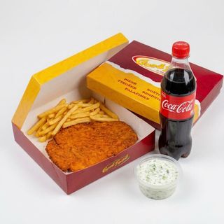 Becka snicla + pomfrit + Coca-Cola
