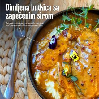 Dimljena butkica zapečena sa sirom