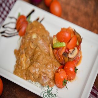 Teleća natur šnicla sa pečurkama