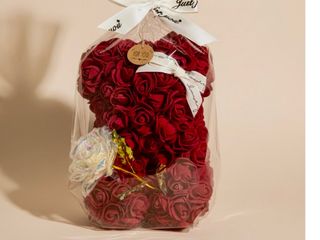Bordo meda sa ružom u celofanu