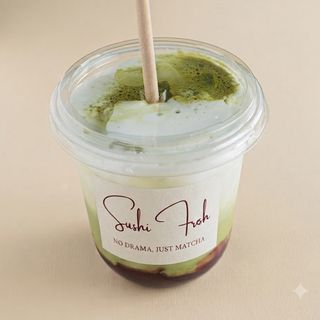 Ice Matcha Raspberry Latte