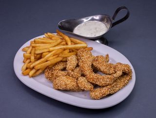 Pohovana piletina susam (štapići) 350 gr