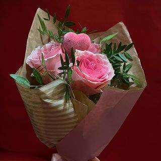 Buket 3 roze ruže