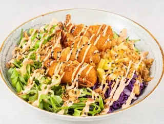 Shrimps tempura poke