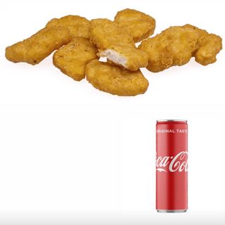 Chicken nuggets + coca cola 0,25