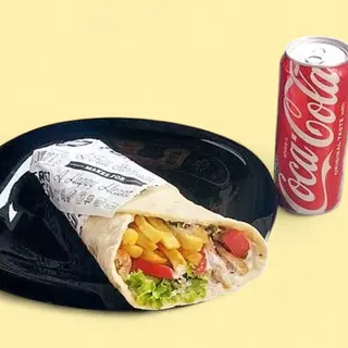 Veliki pileći giros + Coca-Cola 0.33