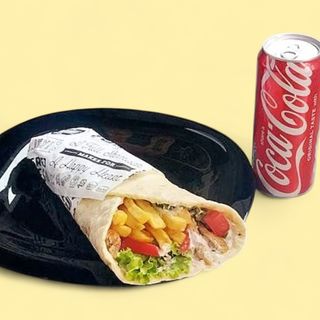 Veliki pileći giros + Coca-Cola 0.33