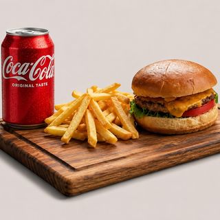 Classic burger + Coca Cola