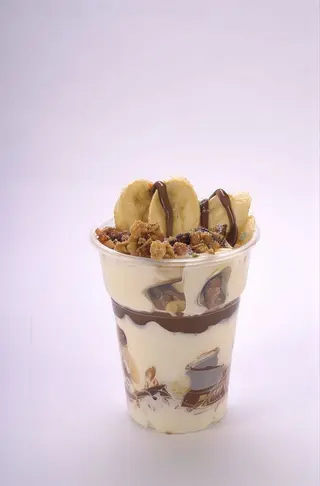 Crunchy parfe banana-čokolada
