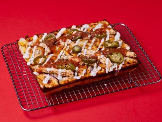 Buffalo Chicken Detroit Pizza