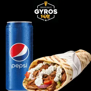 Gyros Mega + Pepsi 330ml