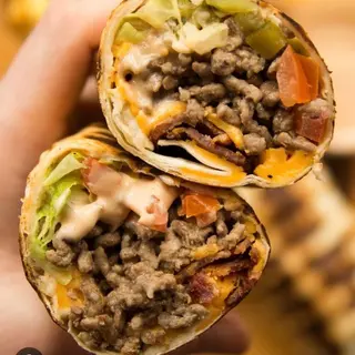 TACOS CHEESEBURGER ( XXL DOUBLE MEAT) (200 grama premium mesa od buta )