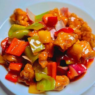 72. Sweet and sour chicken with rice 700g