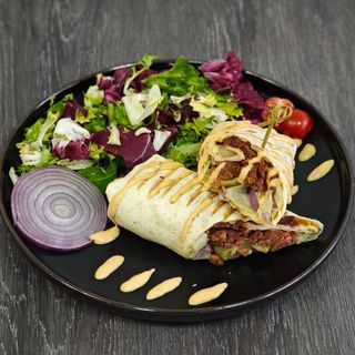 Vege burger tortilja