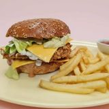 Cheddar Chicken Burger