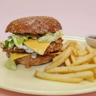 Cheddar Chicken Burger 