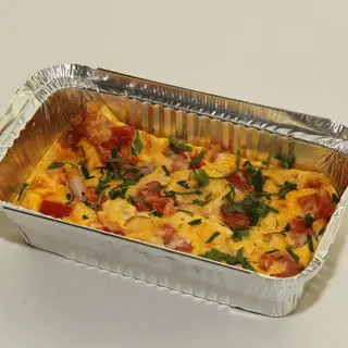 Omelet with bacon and cheese