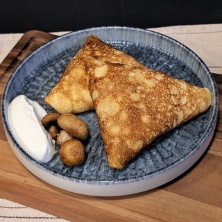 NEW! Pancakes with chicken and mushrooms