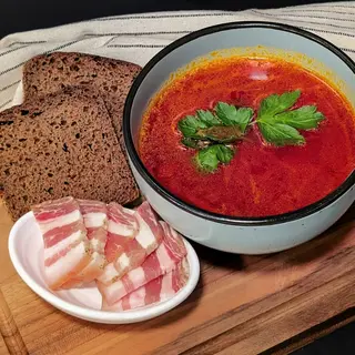 NEW! Borscht with Cured Pork Fat and Borodinsky