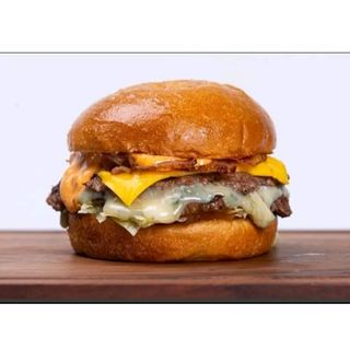 Smash Blue Bacon Garilic BBQ Cheeseburger plus