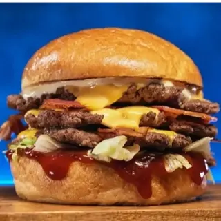Triple bacon smash burger + Coca Cola