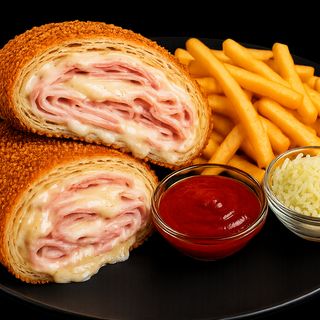 Pohovana palačinka sa šunkom i kačkavaljem