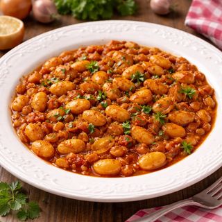 Prebranac sa kobasicom ili pljeskavicom