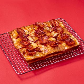 Hot Honey Pepperoni Detroit Pizza