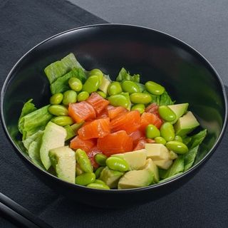 Fresh salad with salmon
