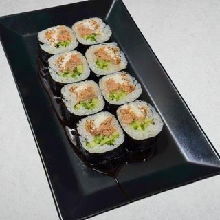 Terriyaki fried salmon roll