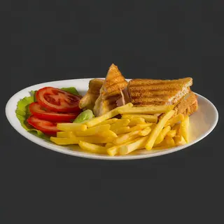 Tost pršuta sa pomfritom