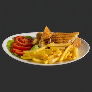 Tost pršuta sa pomfritom