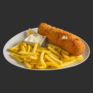 Karađorđeva od belog mesa sa pomfritom