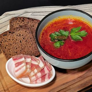 NEW! Borscht with Cured Pork Fat and Borodinsky