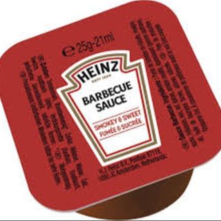 Dip Heinz barbecue sauce smokey