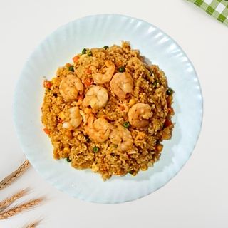 63.Pržena riža sa škampima 虾仁炒饭 Shrimp Fried Rice