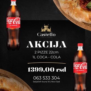 2 Pizze 22cm I Cola 1l