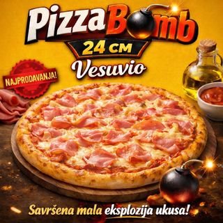 PIZZA BOMB VESUVIO 24 CM