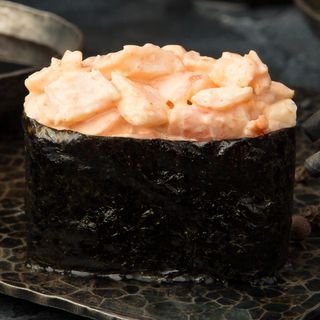 Gunkan losos-gambori spicy