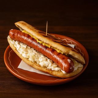 Kobasica sa kačkavaljem u somunu