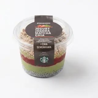Matcha-Jagoda jogurt sa chia semenkama