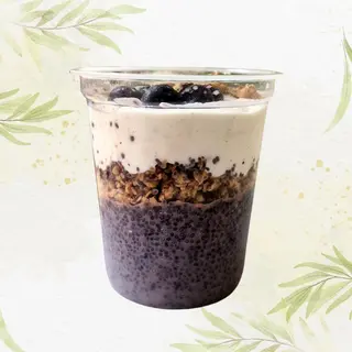Vanila protein - borovnica čia puding