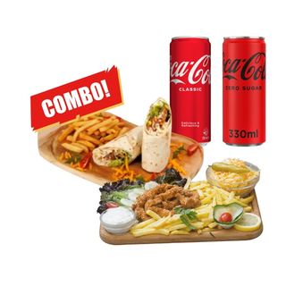 Duo paket - Dva obroka po želji + 2x Coca Cola 0.33l