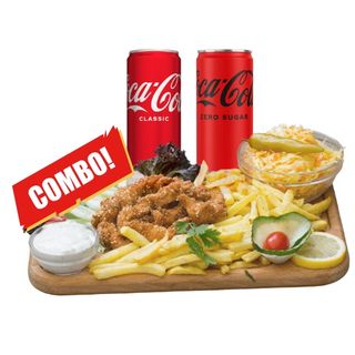 Pileći prstići obrok + Coca Cola 0.33l