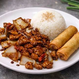 Kungpao piletina+pirinač+rolnice/supu