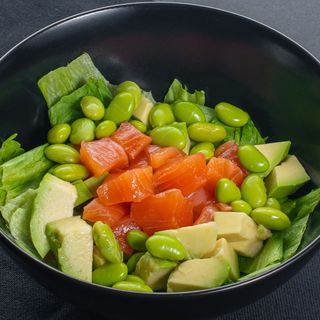Fresh salad with salmon