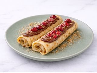 Domaće palačinke - nutela, plazma. višnja