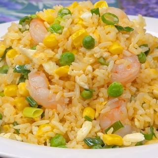 115 Pirinč sa prženim gamborima